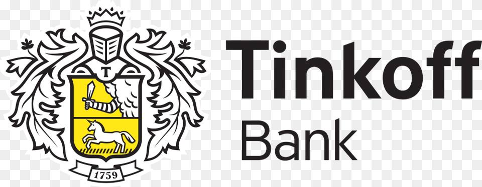 Payment Tinkoff Bank Logo, Emblem, Symbol, Text, Animal Png