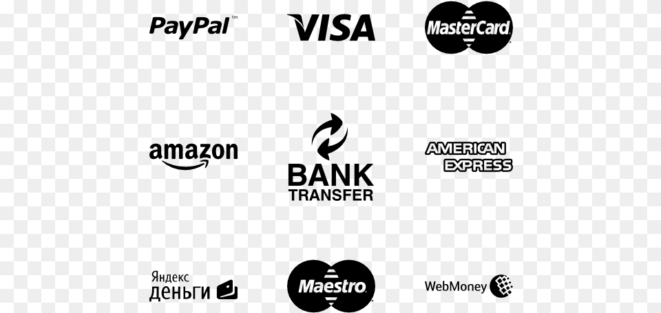 Payments Logos Paypal, Gray Free Transparent Png