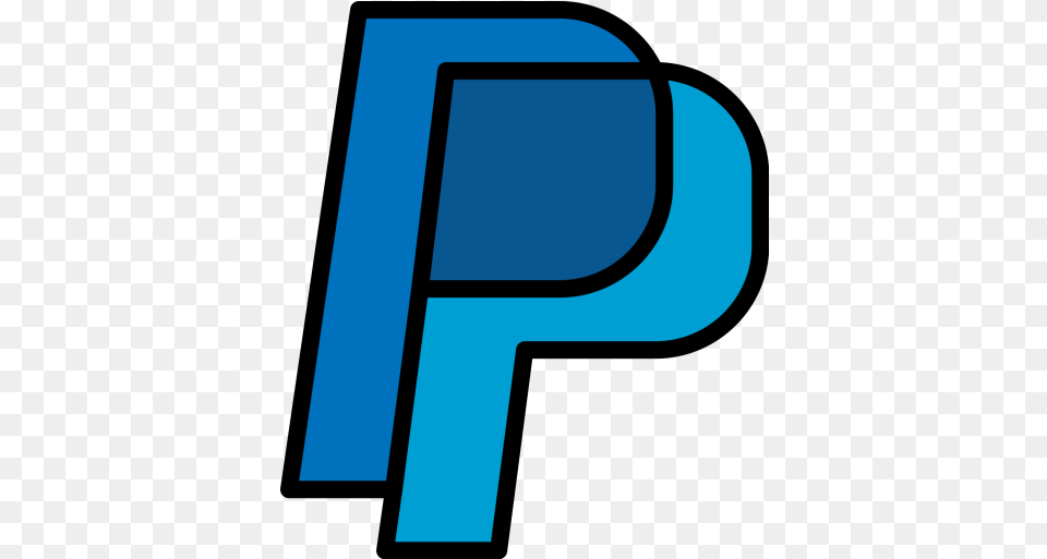 Paypal Logo Icon Of Colored Outline Style Available In Svg Clip Art, Number, Symbol, Text Png Image