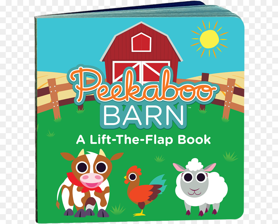 Pbb Board Book Cover Scaled Peekaboo Barn Book, Animal, Bird, Pet, Person Png Image