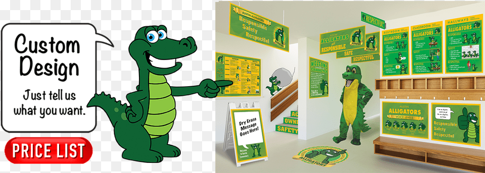 Pbis Posters Alligator Gator Mascot Rams Pbis, Advertisement, Green, Poster, Person Png Image