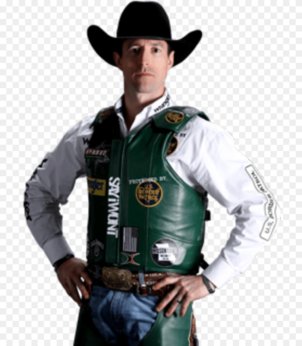 Pbr Bull Rider Sean Willingham, Vest, Clothing, Lifejacket, Hat Free Transparent Png