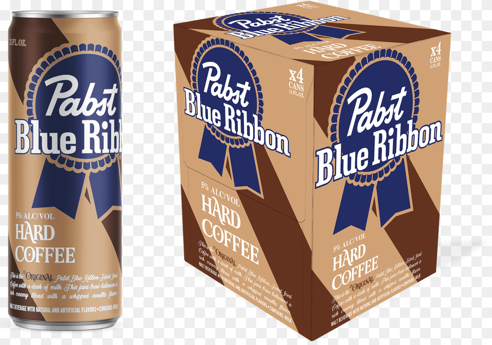 Pbr S Hard Coffee Pabst Blue Ribbon Coffee, Can, Tin, Alcohol, Beer Png Image