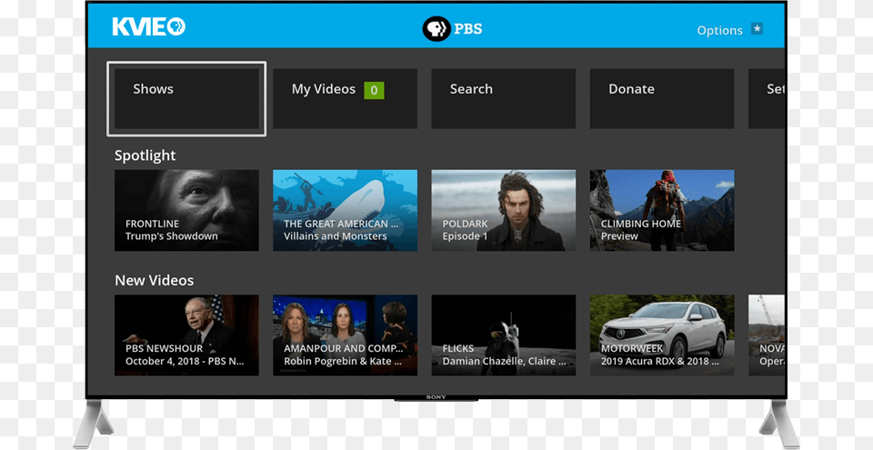 Pbs App On Tv With Roku, Adult, Transportation, Person, Man Free Png Download