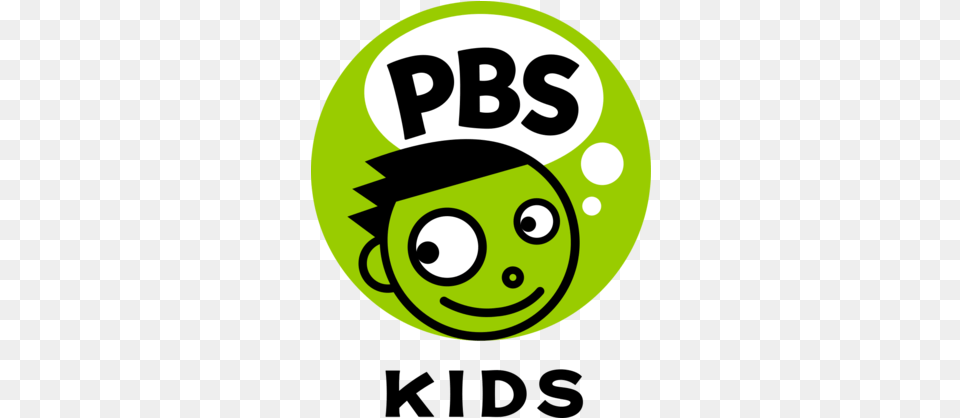 Pbs Kids Old Pbs Kids Logo, Green, Sticker, Disk, Badge Free Png