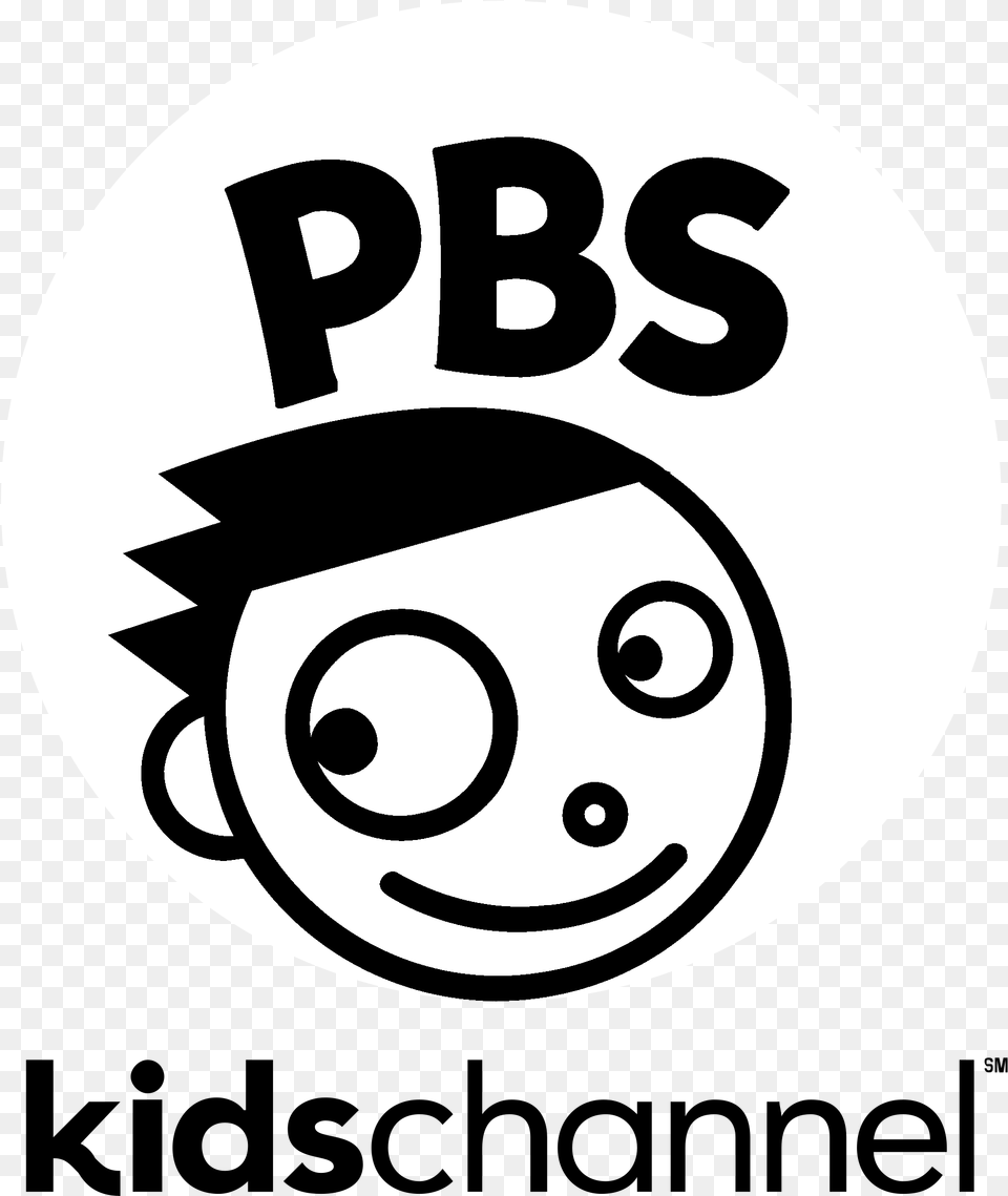 Pbs Logo Black And White Pbs Kids Channel Logo, Stencil, People, Person, Disk Png