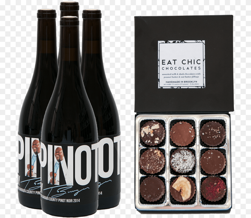 Pbtb Eat Chic Chocolates Download Chocolate, Alcohol, Beer, Beverage, Bottle Free Png