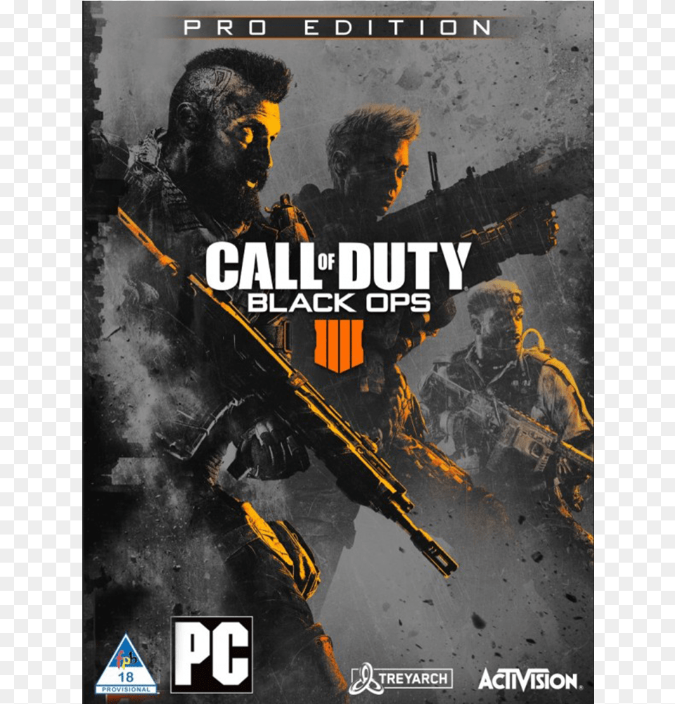 Pc Call Of Duty Black Ops 4 Pro Edt Black Ops 4 Pro Edition, Advertisement, Poster, Adult, Person Free Transparent Png