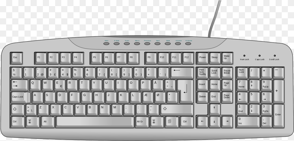 Pc Clipart Keyboard Keyboard Image White Hd, Computer, Computer Hardware, Computer Keyboard, Electronics Free Png Download