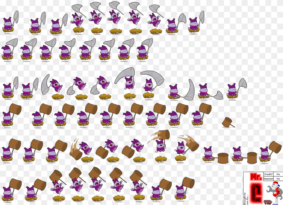 Pc Computer Mold Rush Chowder Chowder Sprite Sheet, Purple, People, Person Free Png Download