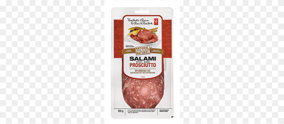 Pc Dry Cured Natural Choice Salami With Prosciutto President39s Choice, Food, Meat, Pork, Ketchup Png