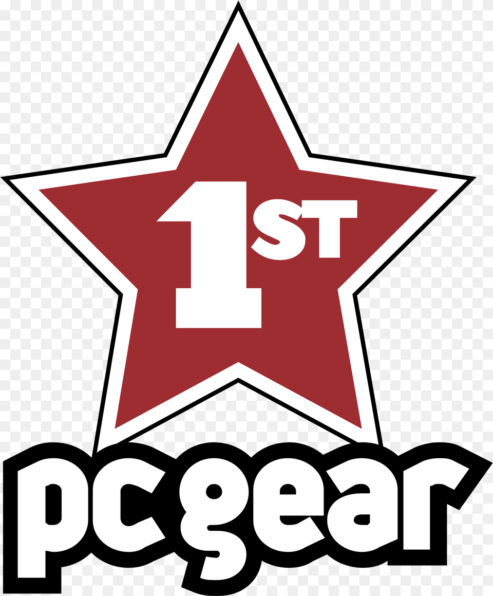 Pc Gear Logo Transparent Pc Gear, Symbol, Star Symbol, First Aid Png