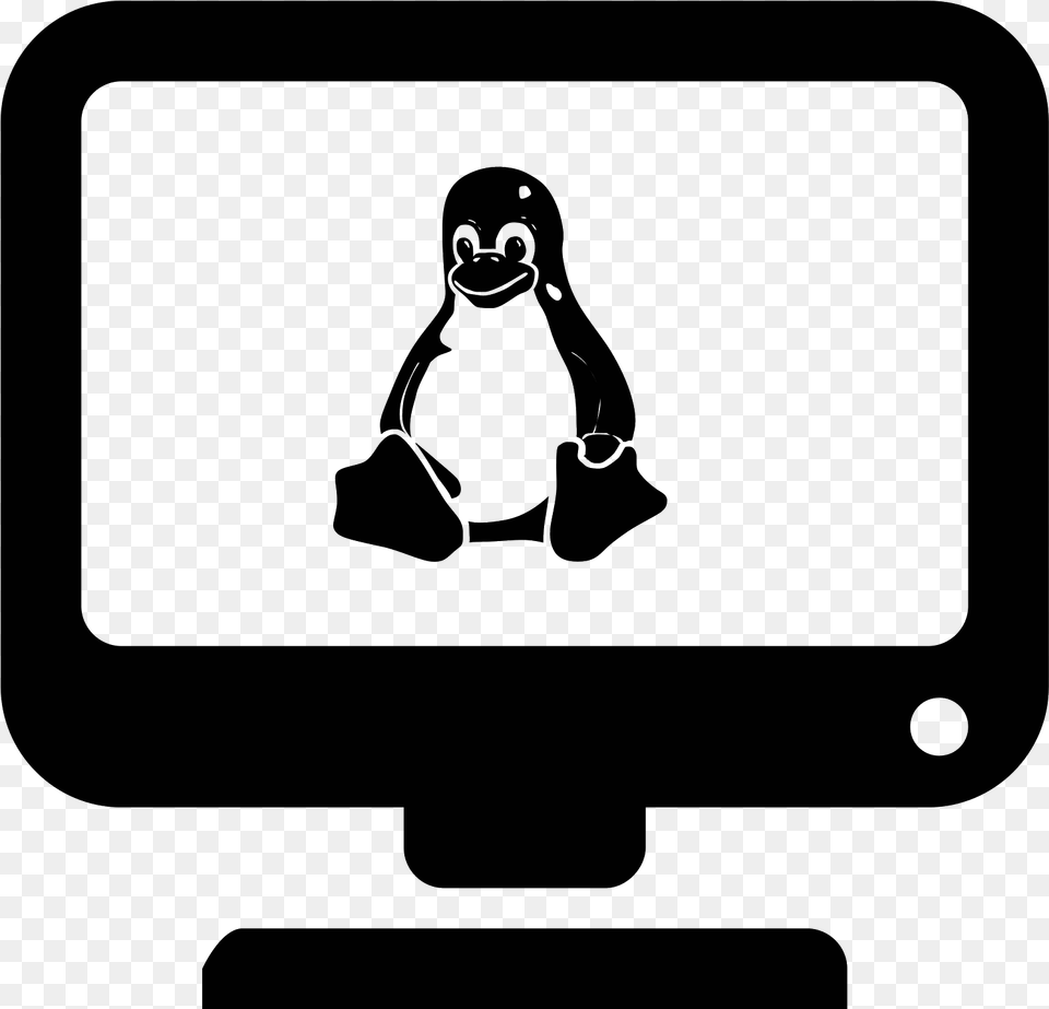 Pc Icon Linux Client Icon, Gray Free Png Download