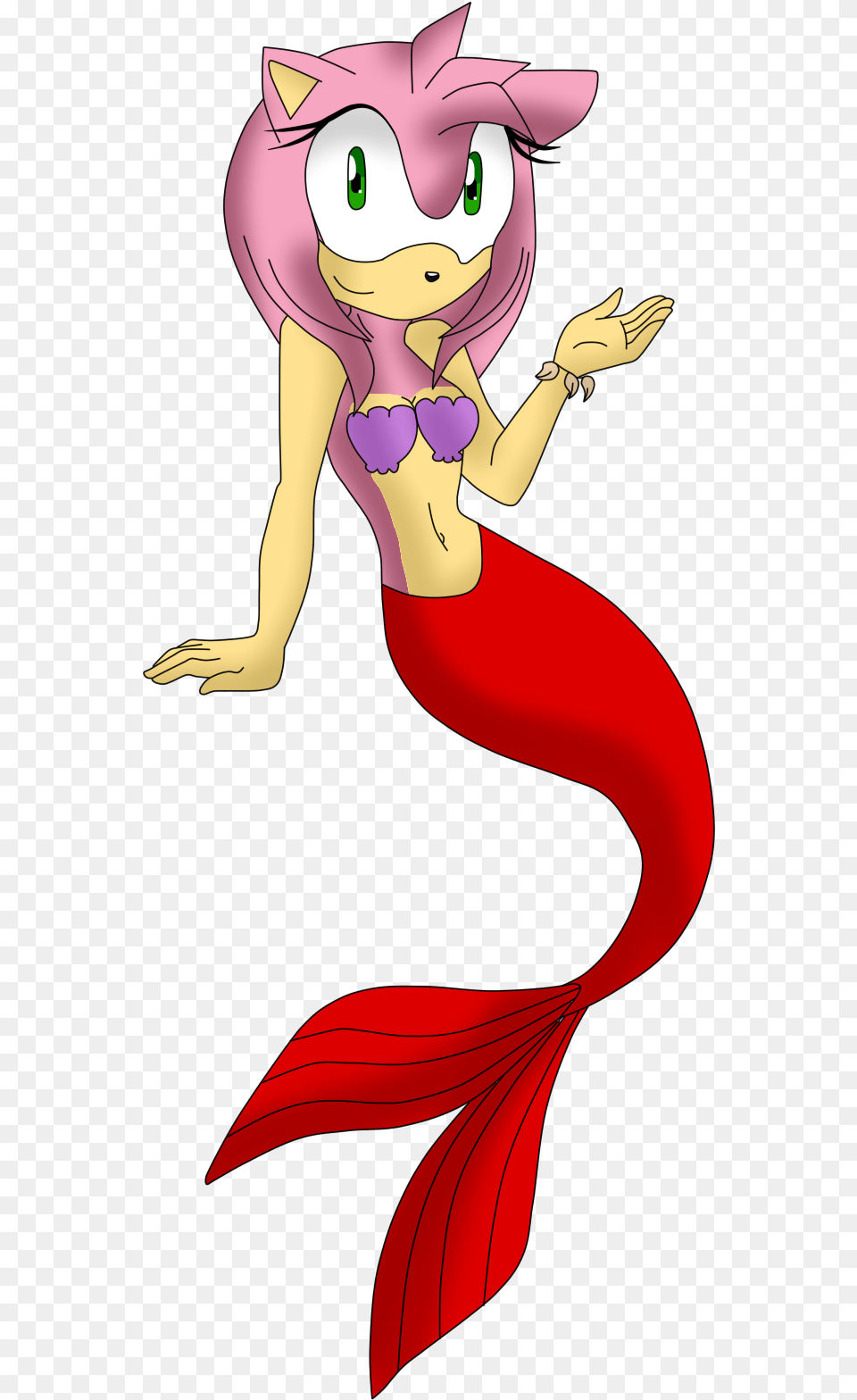 Pc Mermaid Amy Rose By Miss Aquatic Amy Rose As A Mermaid, Book, Comics, Publication, Cartoon Png Image