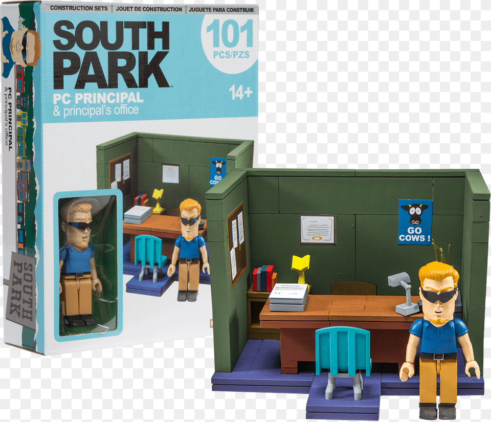 Pc Principals Office Construction Set By Mcfarlane Mcfarlane Toys South Park, Person, Baby, Book, Publication Free Png Download