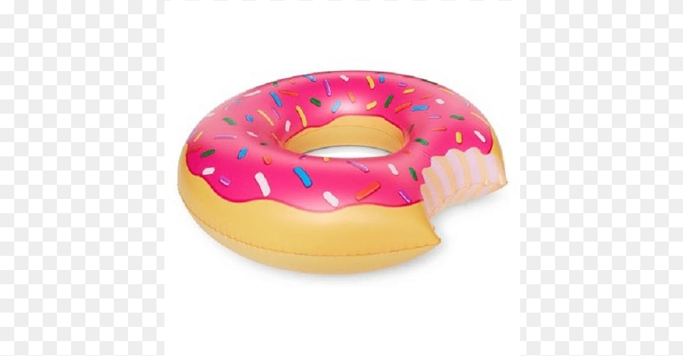 Pcs Bigmouth Giant Strawberry Frosted Donut Pool Baby Float, Cushion, Home Decor, Inflatable, Food Free Transparent Png