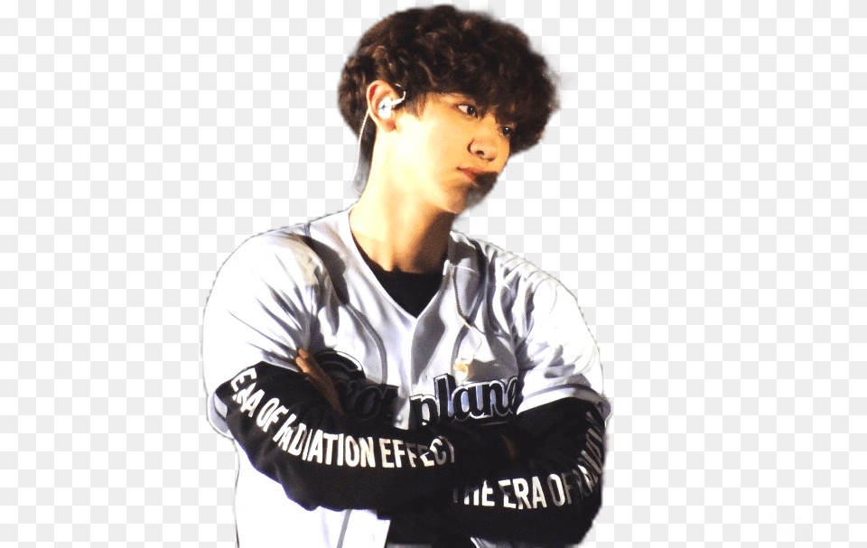 Pcy Exo Chanyeol Freetoedit, Boy, T-shirt, Sleeve, Person Free Png Download