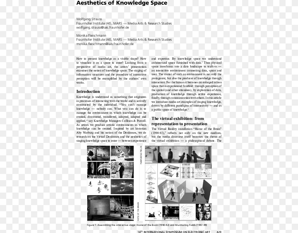 Pdf Aesthetics Of Knowledge Space Monika Fleischmann Document, Art, Book, Collage, Comics Png Image