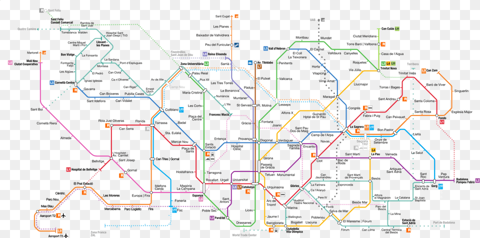 Pdf Barcelona Metro Map, Cad Diagram, Diagram, Bulldozer, Machine Png