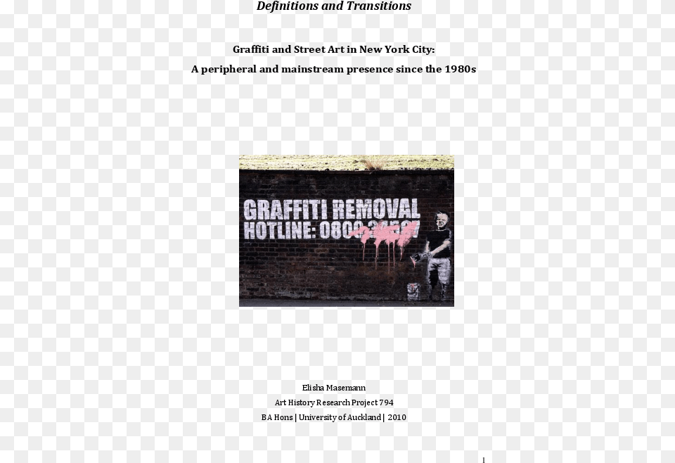 Pdf Definitions And Transitions Graffiti Street Art In Poster, Brick, Person, Painting, Advertisement Png Image