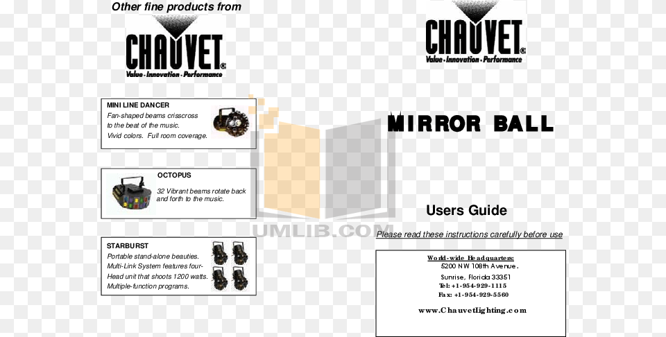 Pdf For Chauvet Other Mirror Ball Mirror Balls Manual Chauvet, Advertisement, Poster, File Png Image