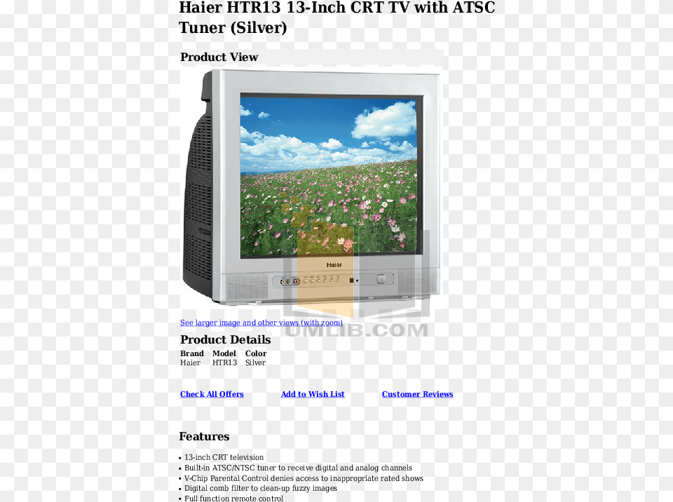 Pdf For Haier Tv Htr13 Manual Electronics, Computer Hardware, Hardware, Monitor, Screen Png Image