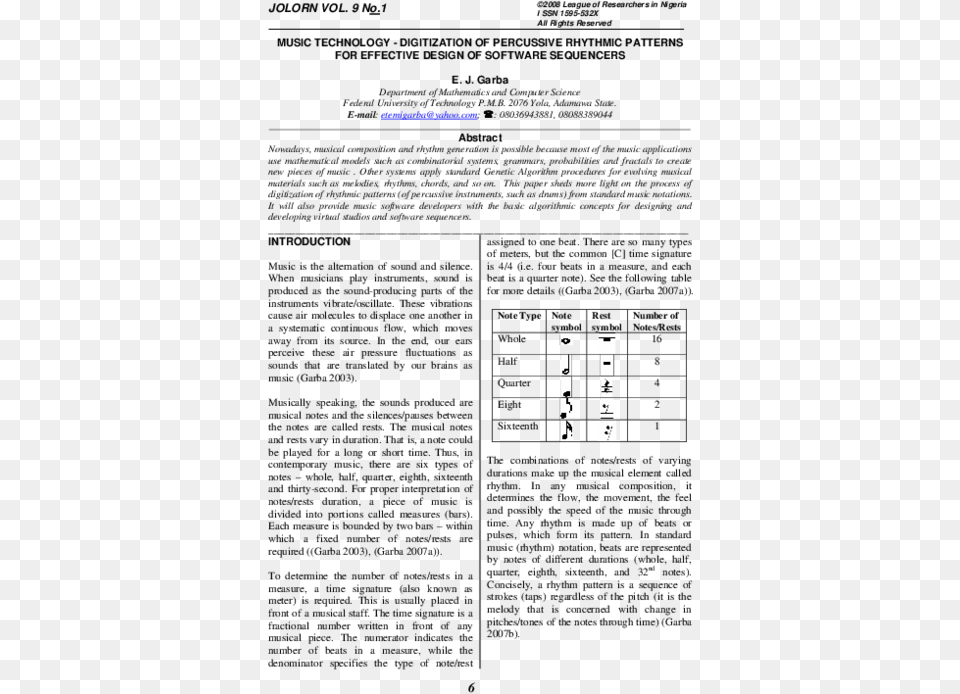 Pdf Music Technology Digitization Of Percussive Rhythmic Document, Text Free Png