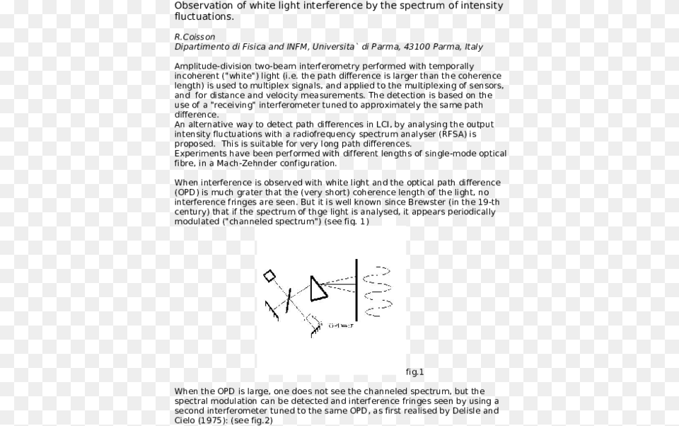 Pdf Observation Of White Light Interference By The Spectrum Document, Chart, Diagram, Plan, Plot Free Transparent Png