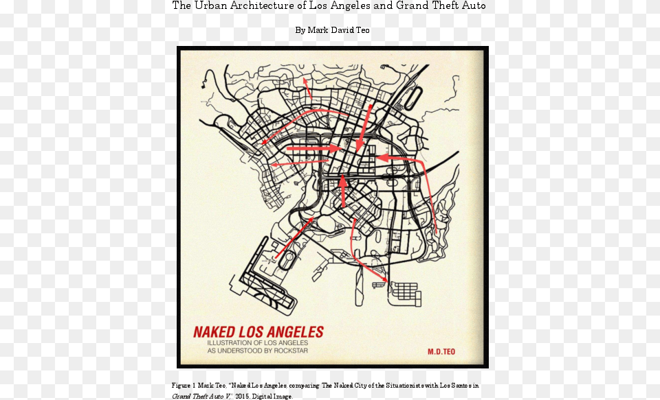Pdf The Urban Architecture Of Los Angeles And Grand Theft Chamberlain Hills Gta 5, Chart, Diagram, Plan, Plot Free Png