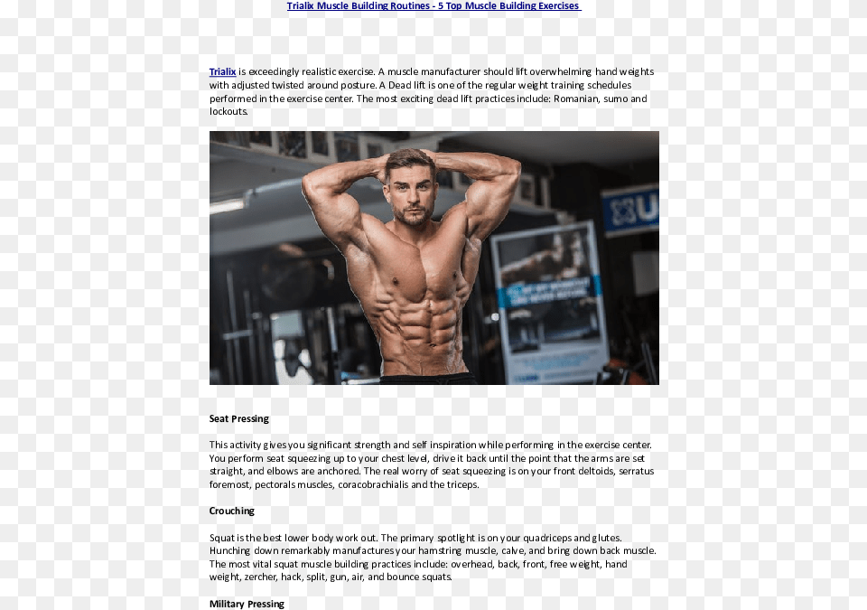 Pdf Top Fitness Model Male, Person, Skin, Adult, Man Png Image