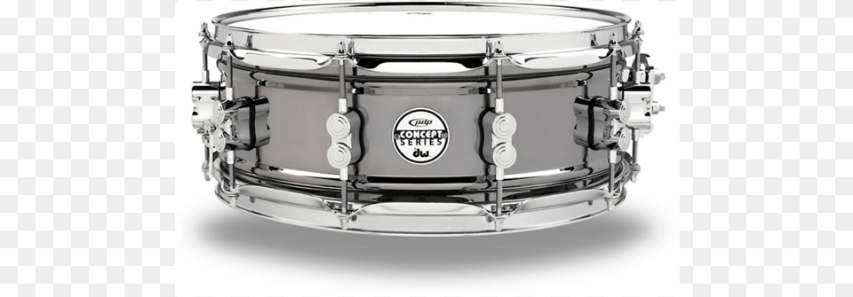 Pdp Concept Series Black Nickel Over Steel Snare Drum, Musical Instrument, Percussion, Hot Tub, Tub Free Png