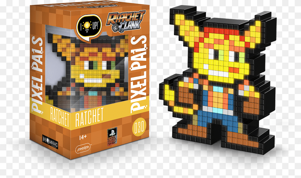 Pdp Pixel Pals Ratchet Clank Ratchet Collectible Pixel Pixel Pals Ratchet, Toy, Rubix Cube Png