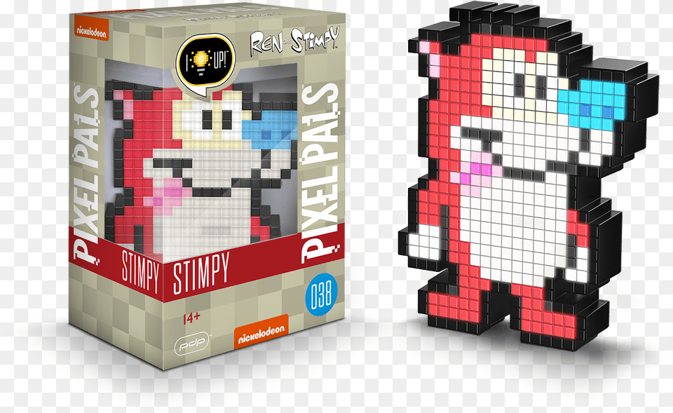 Pdp Pixel Pals Ren Amp Stimpy Stimpy Collectible Lighted Pixel Pals Nintendo 8 Bit Link, Toy, Scoreboard, Art, Graphics Free Transparent Png