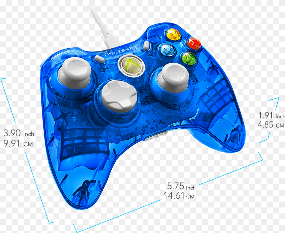 Pdp Rock Candy Xbox 360 Wired Controller Blueberry Boom 037 010nabl Control Rock Candy Xbox One, Electronics, Joystick, Tape Free Png