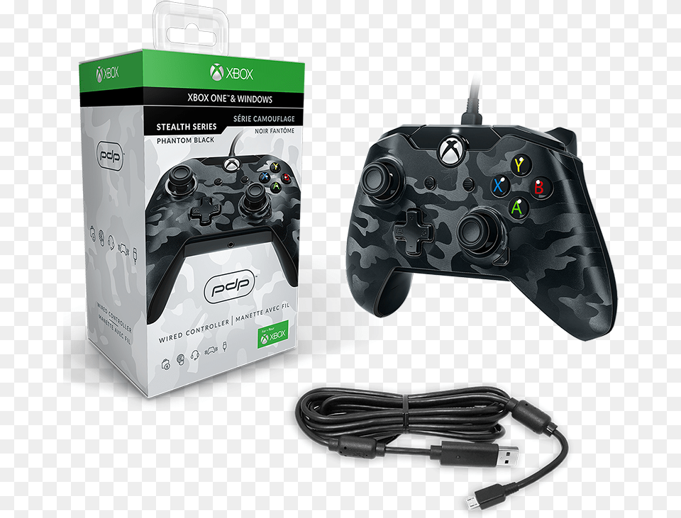 Pdp Wired Controller Xbox One Controller Black Camo, Electronics, Joystick Free Png Download