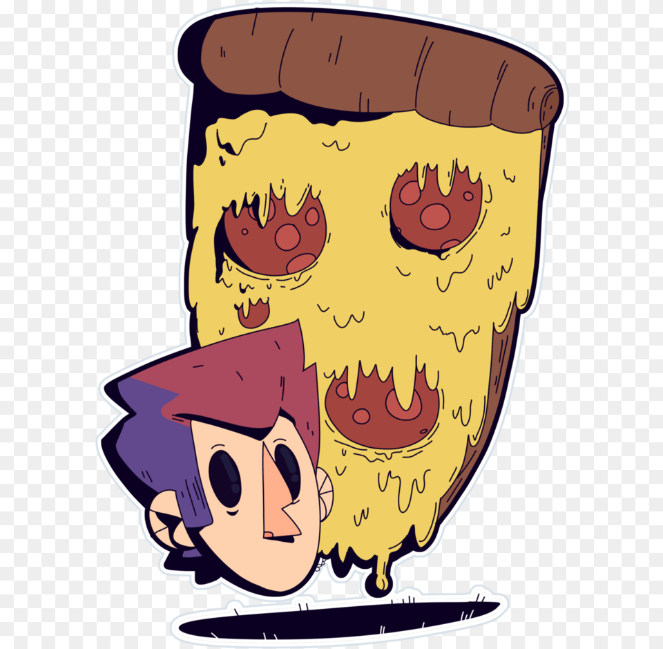 Pe Pe Pe Pepperoni Pizza By Bits Of Bots Cartoon, People, Person, Face, Head Png Image
