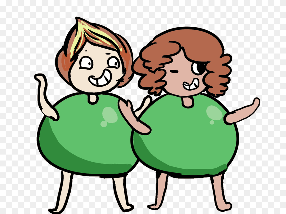 Pea Clipart Two, Green, Baby, Person, Face Png Image