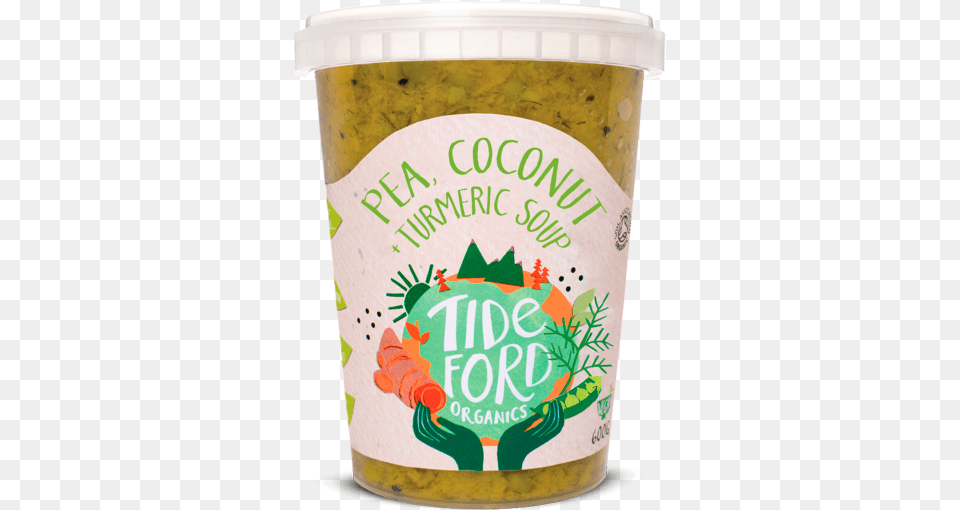 Pea Coconut Turmeric Soup Tideford Organic Vegan Tomato Amp Basil Sauce, Food, Relish, Pickle Png Image