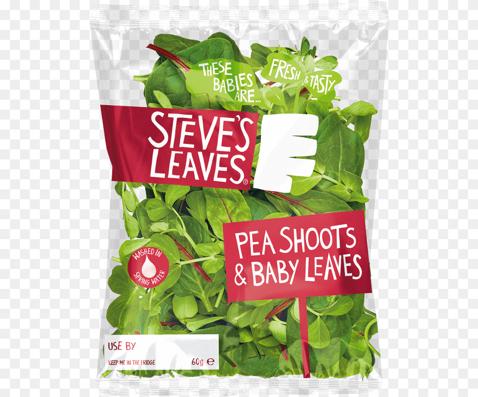 Pea Shoots Amp Baby Leaves Packaging Photo, Food, Leafy Green Vegetable, Plant, Produce Png Image