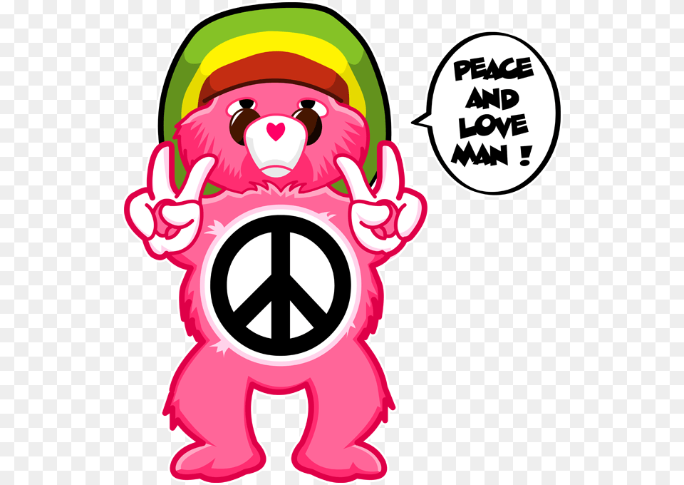 Peace And Love, Sticker, Animal, Bear, Mammal Png