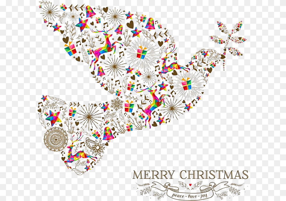 Peace Dove Christmas, Pattern, Art, Embroidery, Graphics Free Transparent Png