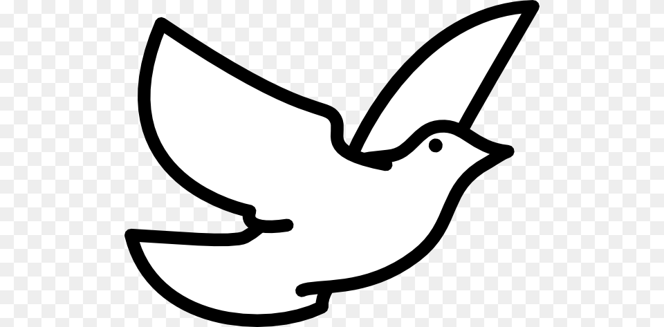 Peace Dove Clipart Black And White, Stencil, Bow, Weapon, Animal Png