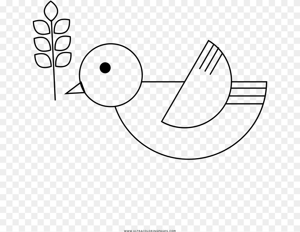 Peace Dove Coloring, Gray Png
