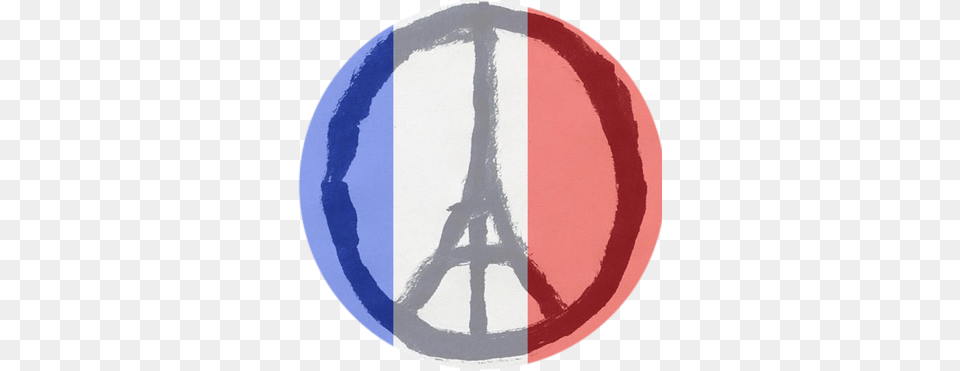 Peace For Paris Qty 10 Peace Sign W Eiffel Tower Blackwhite, Logo, Symbol Free Transparent Png