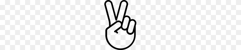 Peace Hand Sign Icons Noun Project, Gray Free Transparent Png