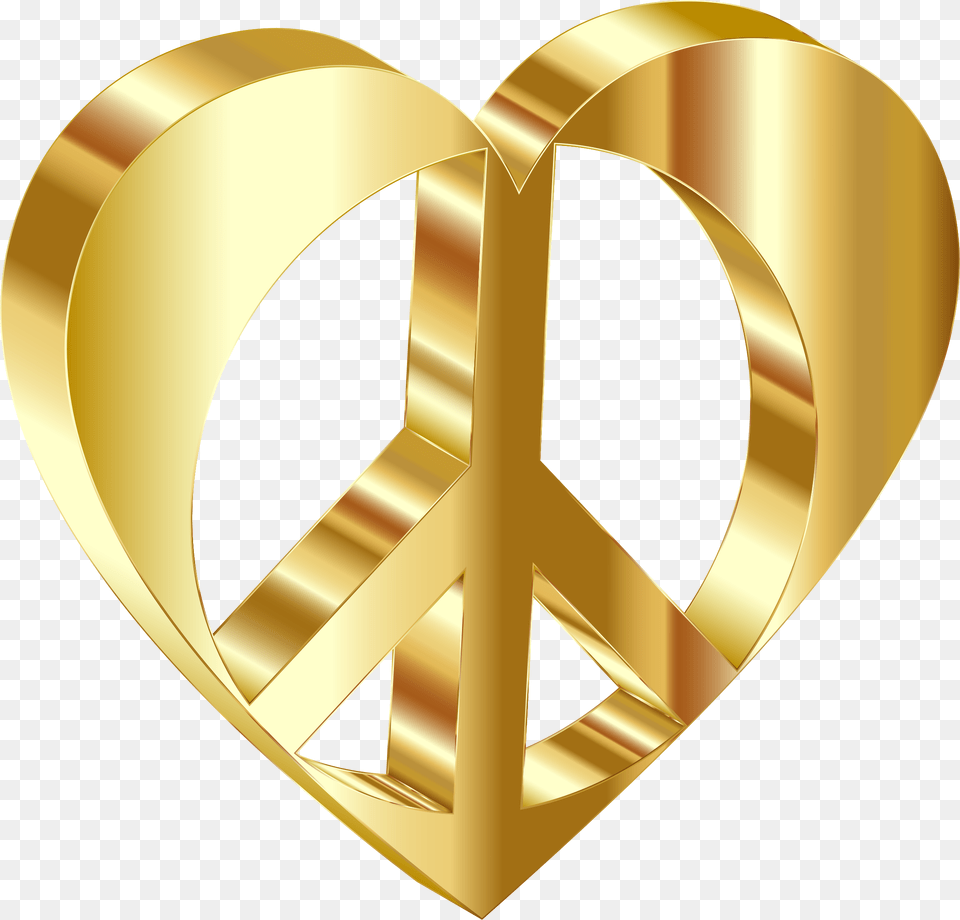 Peace Heart Mark Ii Gold Variation Icons Free Transparent Png