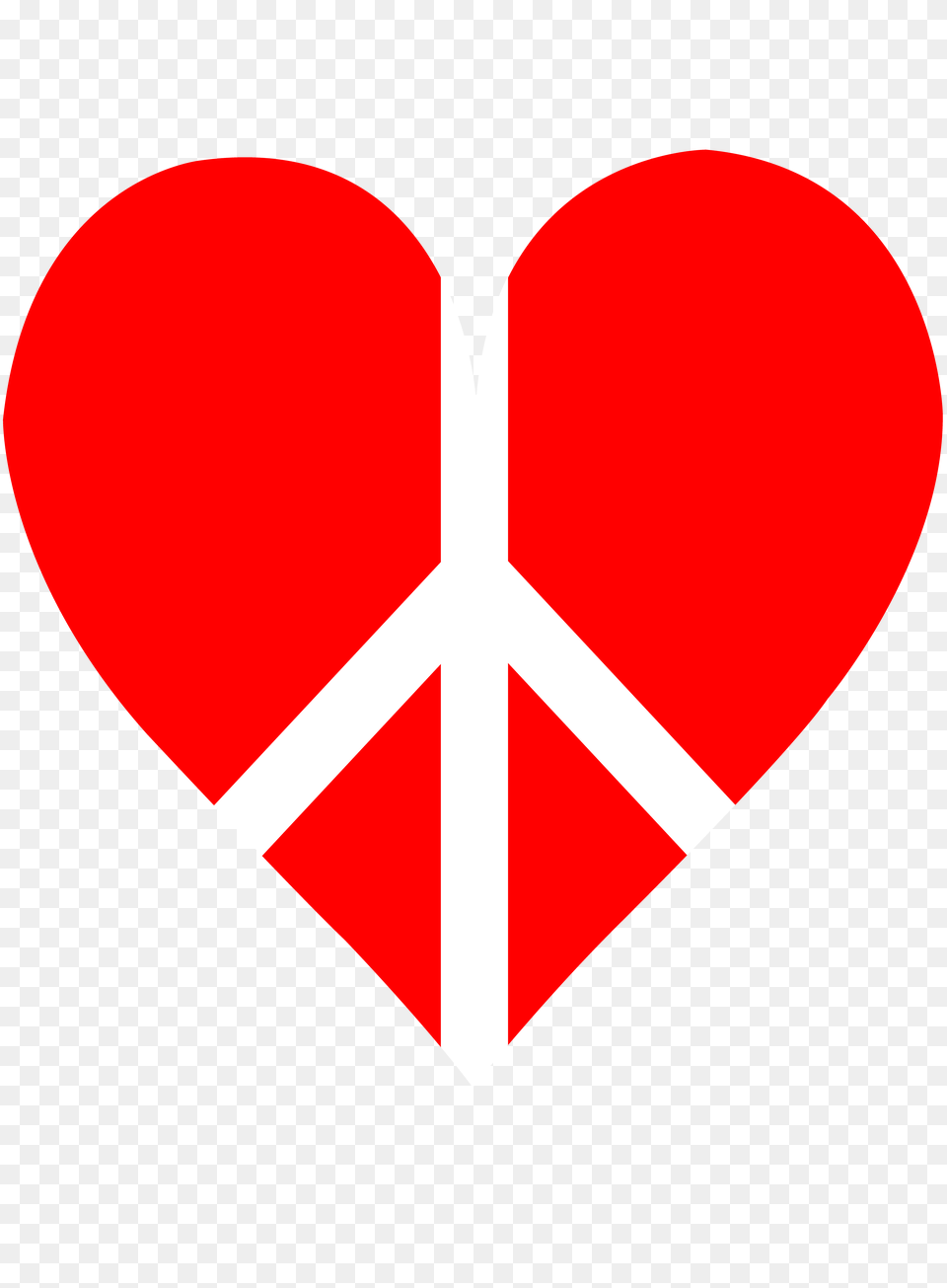 Peace Heart Red Clip Art Free Png
