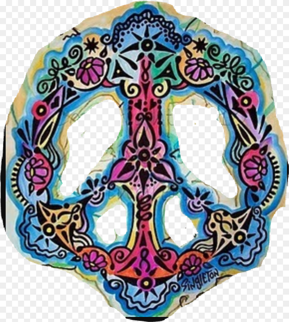 Peace Hippie Love Boho Bohemianfree Hippie Art Clipart Hippie Art, Accessories, Pattern, Painting, Ornament Free Png Download
