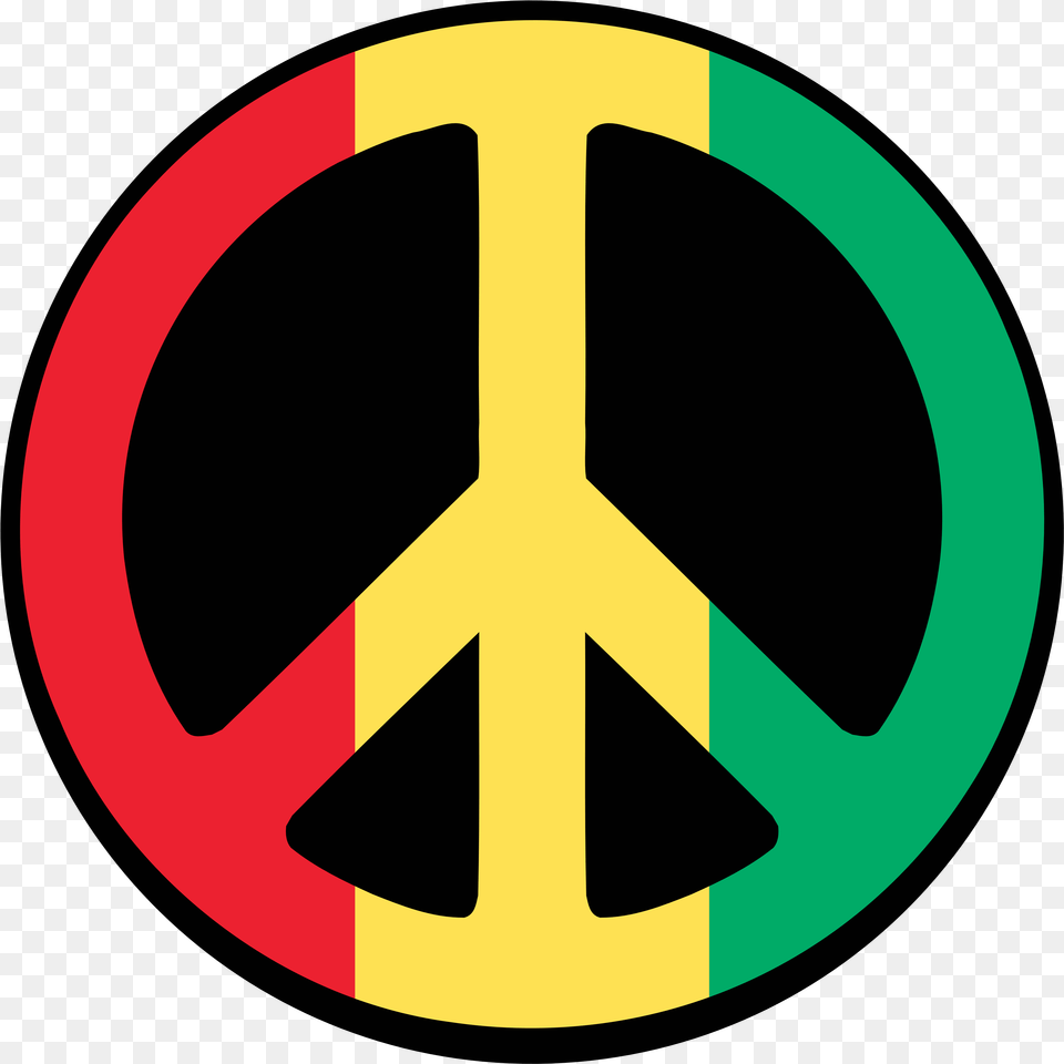 Peace Logo Peace Sign Red Yellow Green, Symbol, Alloy Wheel, Vehicle, Transportation Free Png