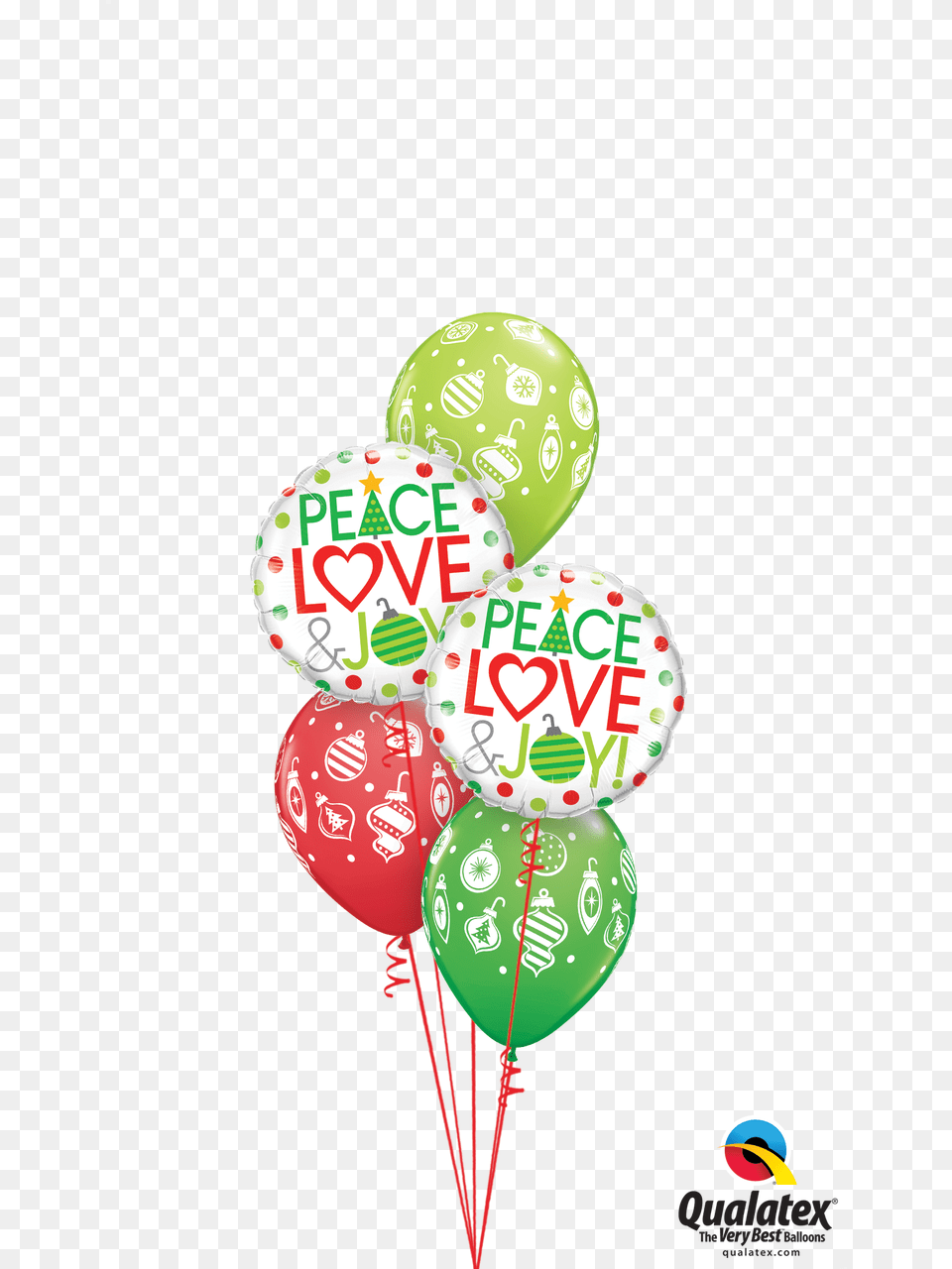 Peace Love Amp Christmas Joy Bouquet Balloon Png Image